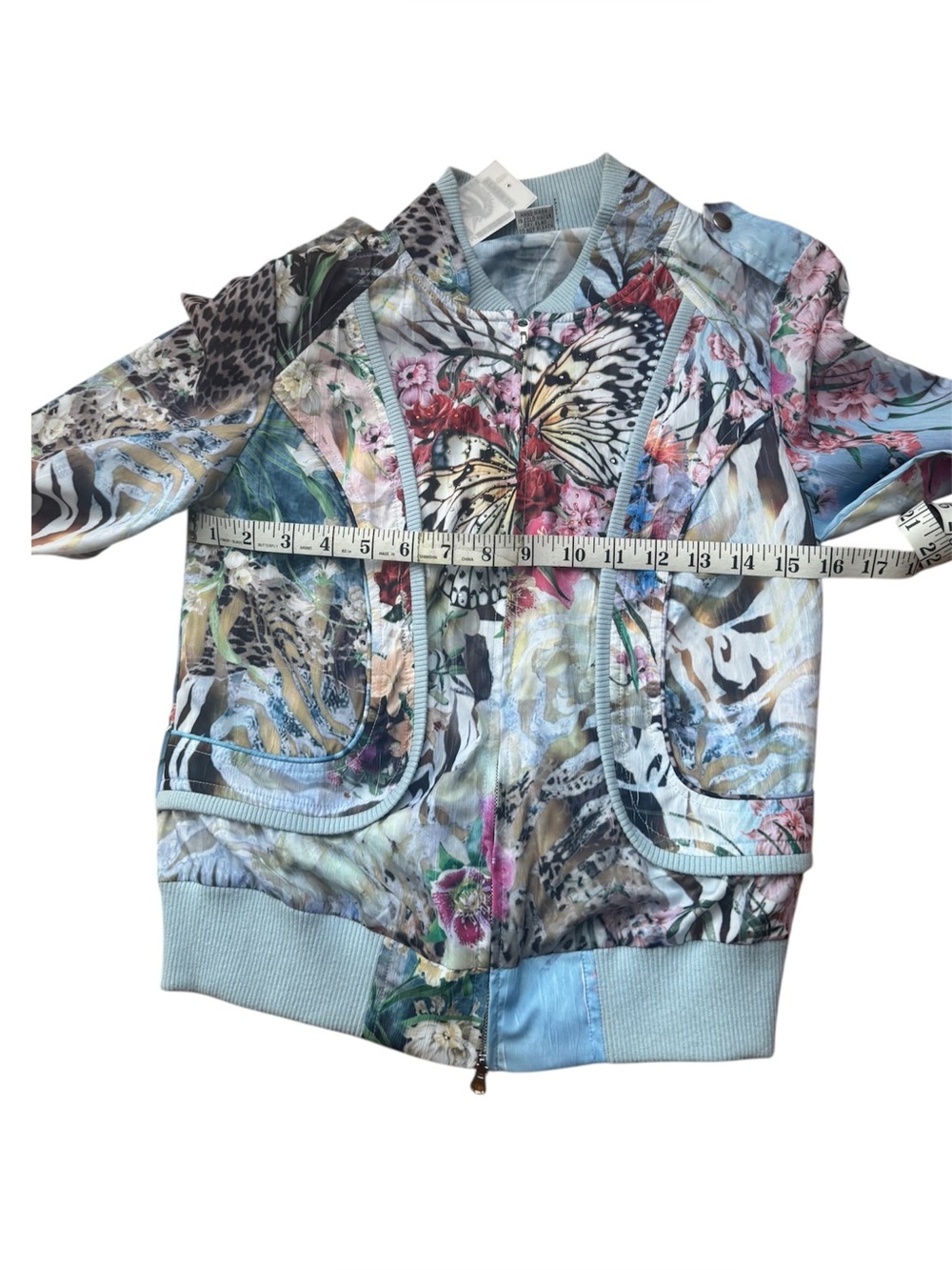 NWT Alberto Makali Floral Print Zip Jacket in Pastel Multi - Picture 5 of 8